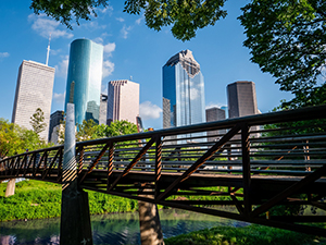 Buffalo Bayou Park and Skyline