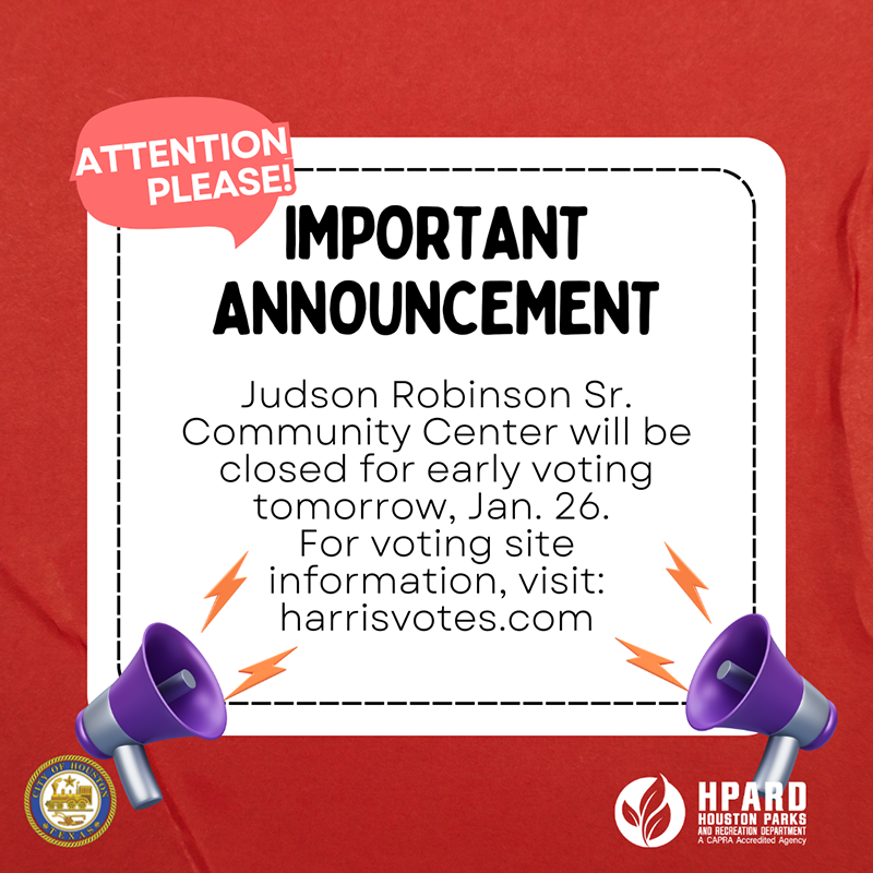 Judson Robinson Center closed for early voting on January 26