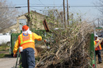 HPD Officers teamed up with members of the Greater East End Management District to help clean two vacant lots