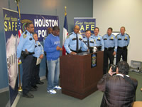 Houston Police Chief Charles A. McClelland, Jr. and Houston Texans Pro-Bowl Wide Receiver Andre Johnson