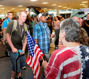 Photos of the heroes' welcome