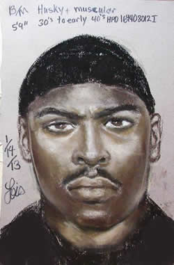 A composite sketch of the suspect