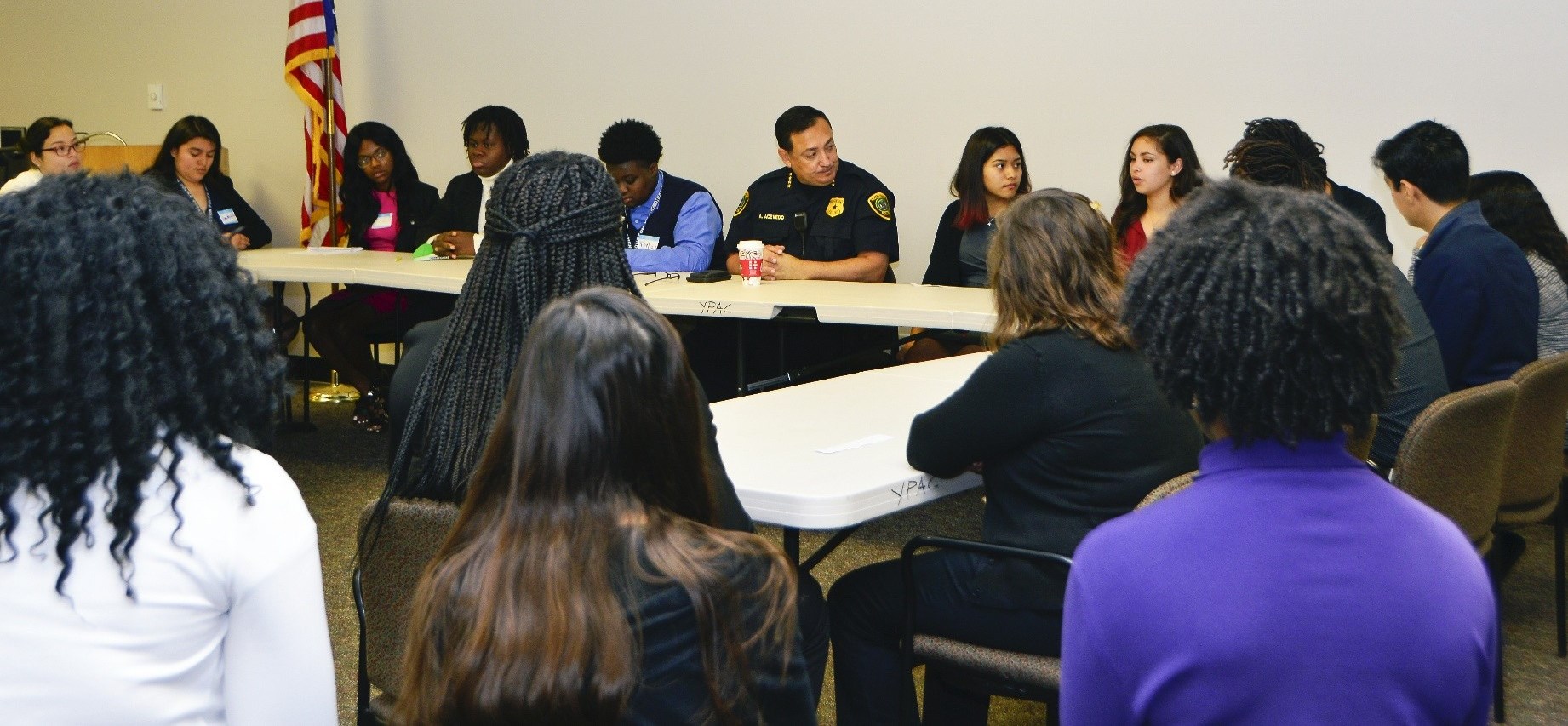 YPAC members with Chief Acevedo