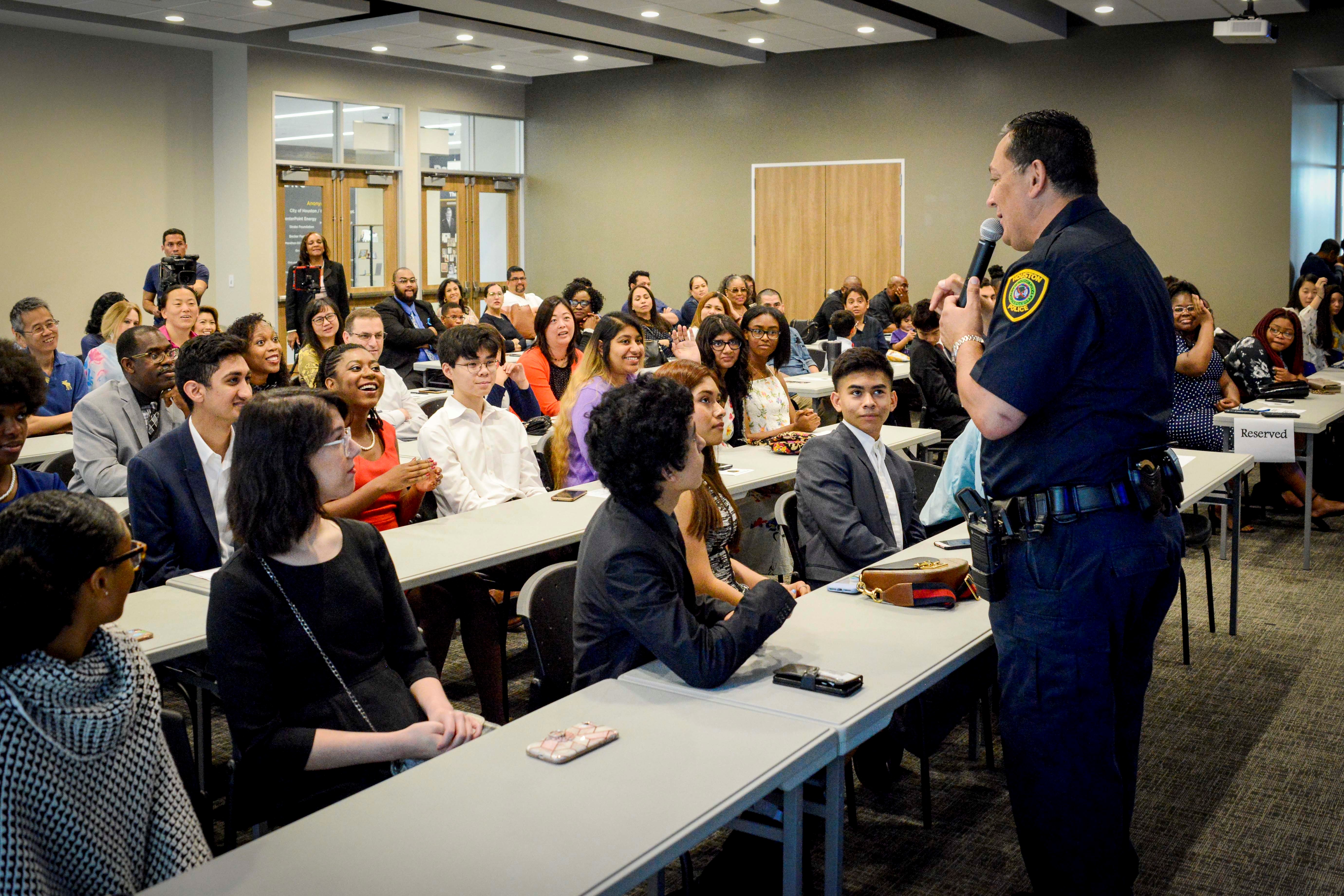 YPAC members with Chief Acevedo