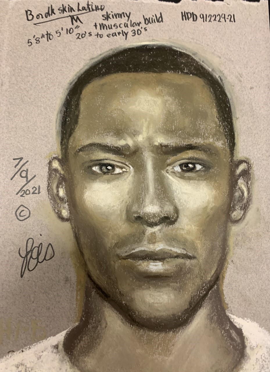 A composite sketch of the suspect