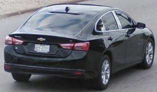 Wanted vehicle: Black Chevrolet Malibu