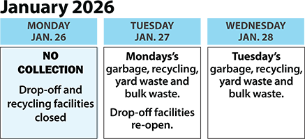 Monday, Tuesday, and Wednesday Schedules
